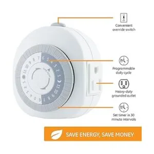 GE Temporizador mecánico de 24 horas para interiores 1