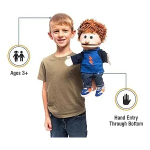 Marioneta manual de 14 pulgadas niño melocotón_2