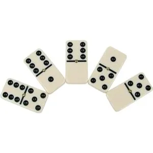 Set de lujo de 55 dominós doble con caja de madera color_3