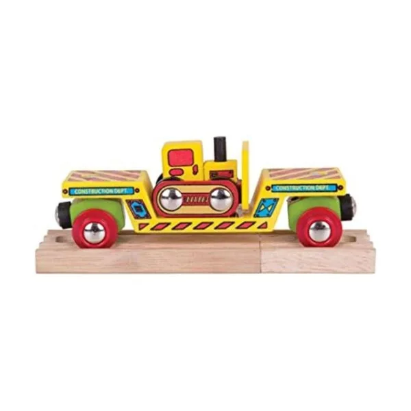 Bigjigs Rail Bulldozer Low Loader_1