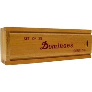 Set de lujo de 55 dominós doble con caja de madera color_2