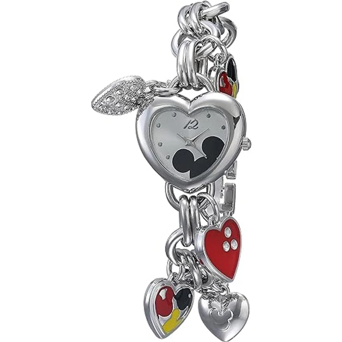 Accutime Disney Mickey Mouse SilverTone Charm Bracelet_1