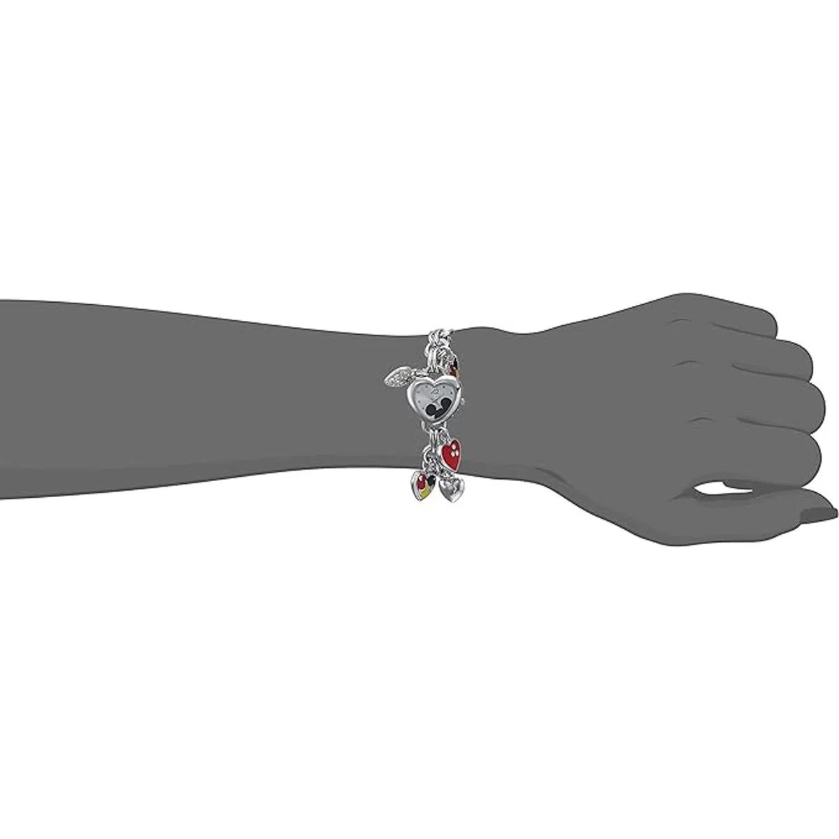 Accutime Disney Mickey Mouse SilverTone Charm Bracelet_2