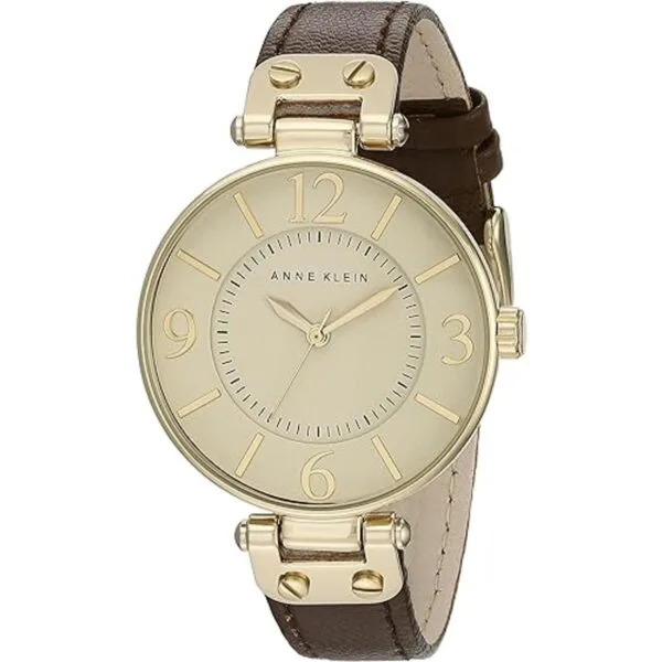 Anne Klein Womens Leather Strap Watch_1