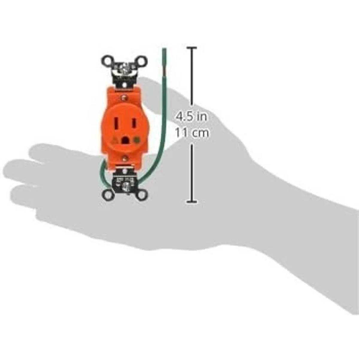 Leviton 8210IG 15A 125V receptáculo de cuerpo estrecho_2