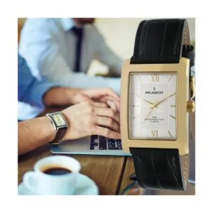 Peugeot Reloj de pulsera clásico con textura de números_4