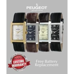 Peugeot Reloj de pulsera clásico con textura de números_3