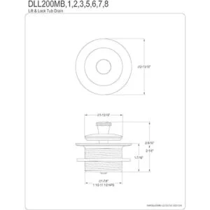 Kingston Brass DLL205 Drenaje para bañera bronce aceitado_2