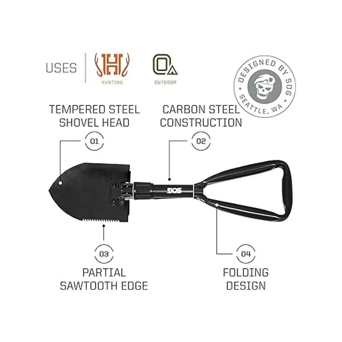 SOG Pala de supervivencia plegable Herramienta de_2