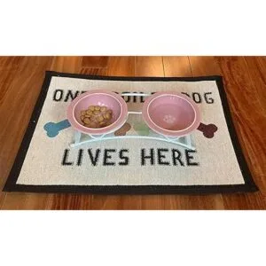 PetRageous 44355 Toftees Paws Comedor con dos tazones de