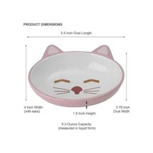PetRageous Cuenco ovalado para gatos de gres de 5.5_2