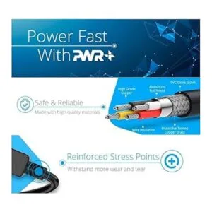 Pwr Cable de alimentación largo de 6 pies de 2 clavijas_3