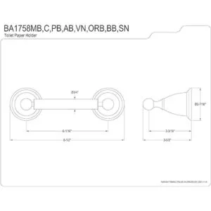Kingston Brass ba1758 C Heritage Portarrollos de papel_2
