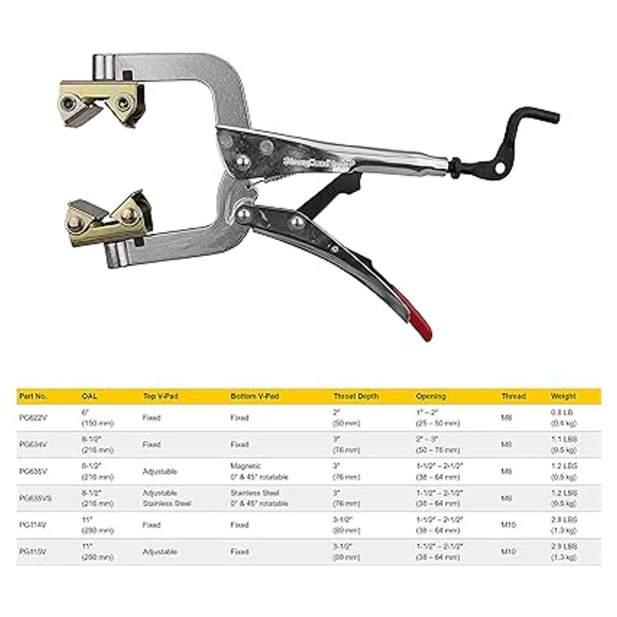 Strong hand Tools PG114V pinza para caño con gran soporte