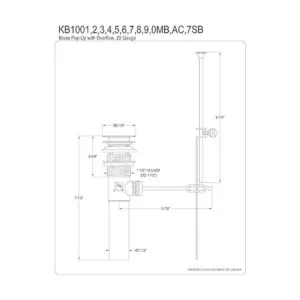 Kingston Brass KB1005 Columbia PopUp 2.13 bronce aceitado_2