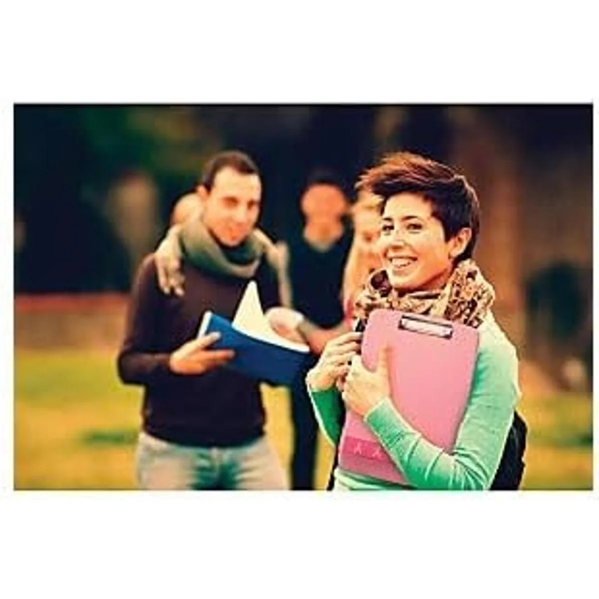 Officemate Caja de almacenamiento portapapeles Rosado_2