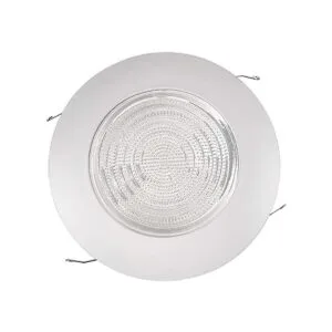 NICOR Lighting Recorte de ducha empotrado blanco de 6