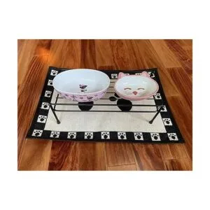 PetRageous Cuenco ovalado para gatos de gres de 5.5_5