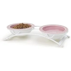 PetRageous 44355 Toftees Paws Comedor con dos tazones de