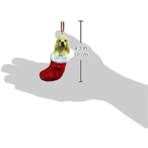 Cocker Spaniel Adorno navideño con diseño de Papá Noel_2