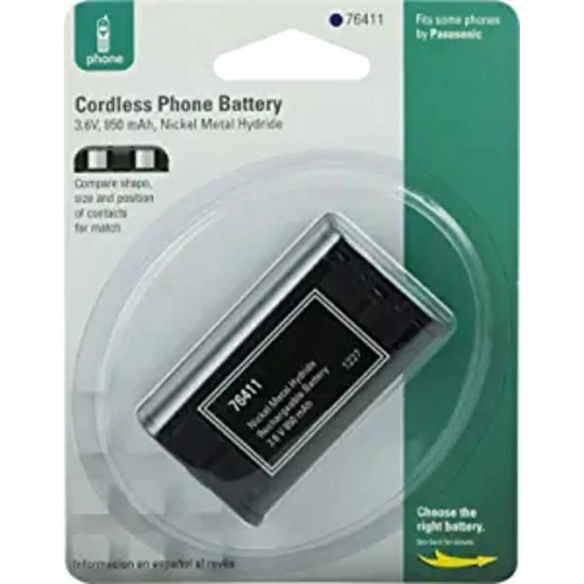 GE teléfono inalámbrico NiMH 3.6 V 850 mAh batería 76411_1