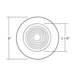 NICOR Lighting Recorte de ducha empotrado blanco de 6