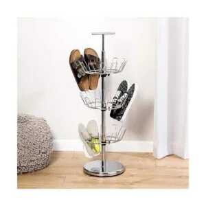 HoneyCanDo rbol de zapatos cromado de 3 niveles 25 libras