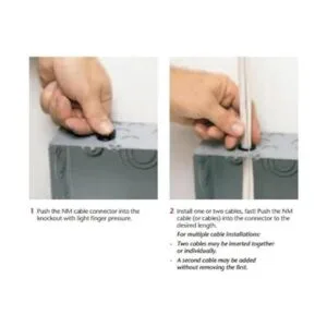 Arlington NM9425 Conector de cable NM de botón negro_2