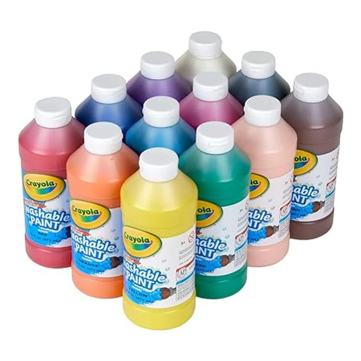 Crayola Pintura lavable colores variados 16 onzas 12