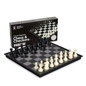 Juego de ajedrez 2 en 1 magnético y de damas 12.5 pulgadas_1