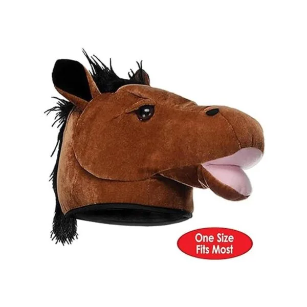 Sombrero de cabeza de caballo de felpa 1 unidad
