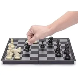 Juego de ajedrez 2 en 1 magnético y de damas 12.5 pulgadas_4