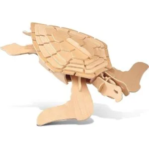 Puzzled Puzzles 3D de madera natural TURTLE VERDE 26_1