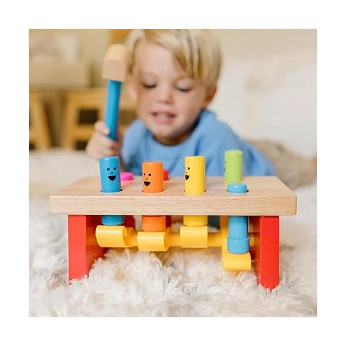 Melissa Doug juguete de taller de madera con maza_2