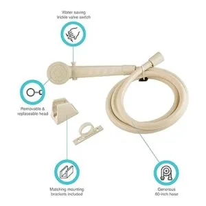Kit Dura Faucet de cabezal de regadera y manguera_2