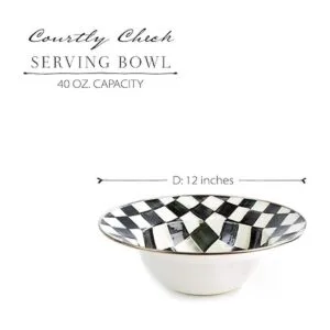 MacKenzieChilds Courtly Check Plato grande para servir de_4