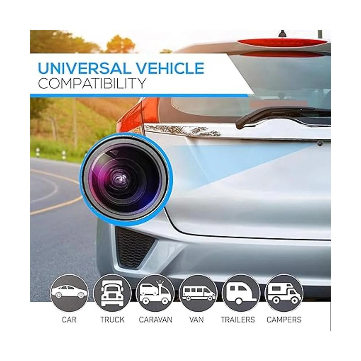 Cámara trasera delantera de montaje universal resistente_2