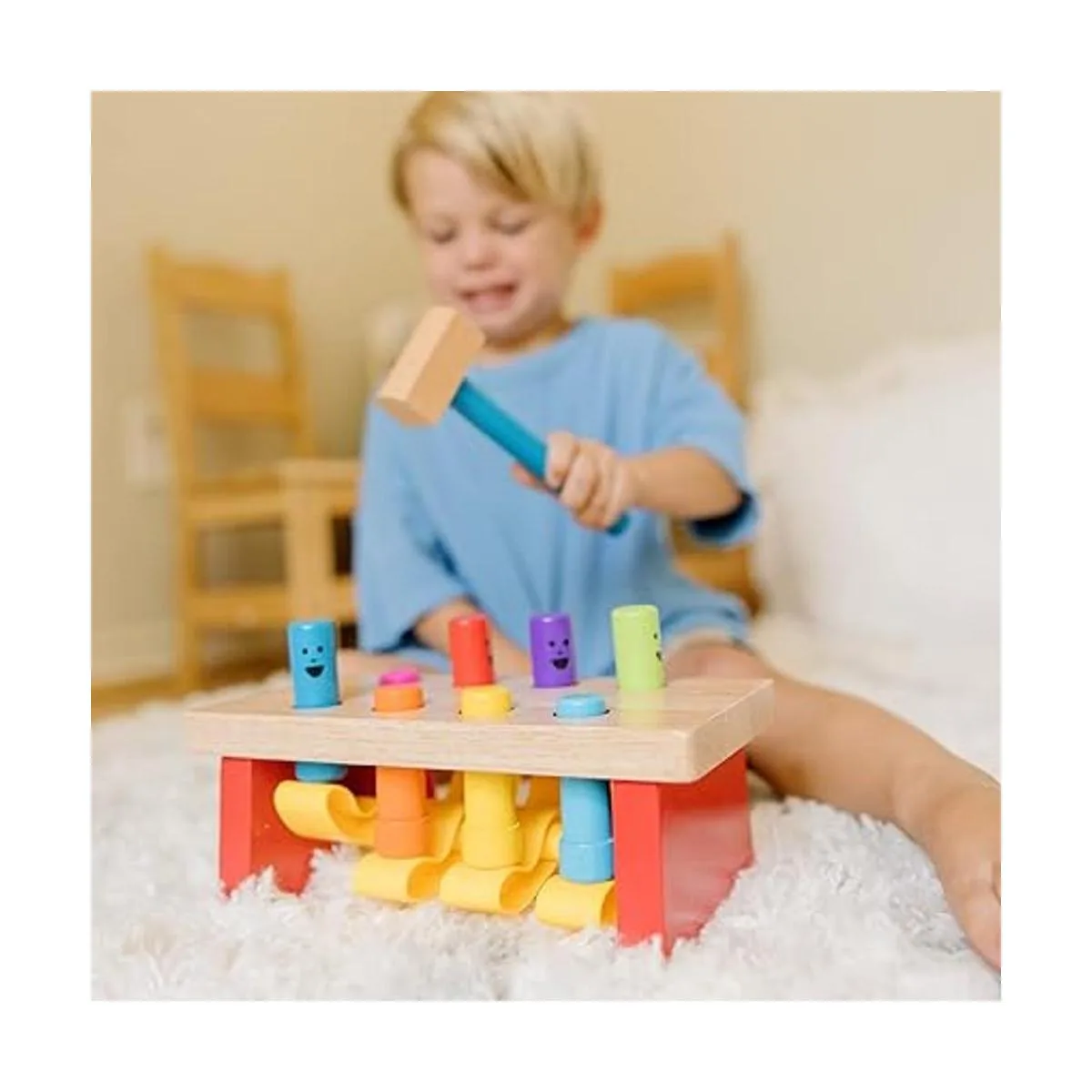 Melissa Doug juguete de taller de madera con maza_6