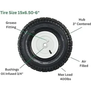 Marathon 20346 Neumático para cortacésped llenado de aire_5