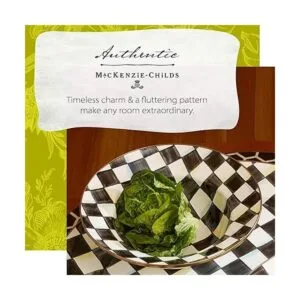 MacKenzieChilds Courtly Check Plato grande para servir de_2