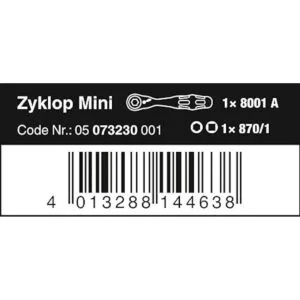 Llave de carraca Wera 8001 A con encaje cuadrado de 14