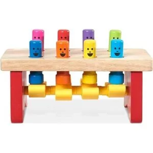 Melissa Doug juguete de taller de madera con maza_5