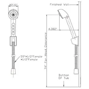 Kit Dura Faucet de cabezal de regadera y manguera_5