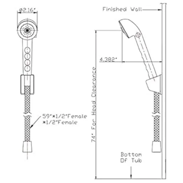 Kit Dura Faucet de cabezal de regadera y manguera_5