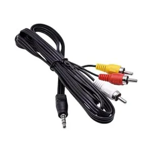 HQRP Cable de audio y video AV de 0.138 in a 3 RCA_4