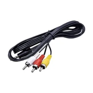 HQRP Cable de audio y video AV de 0.138 in a 3 RCA_1