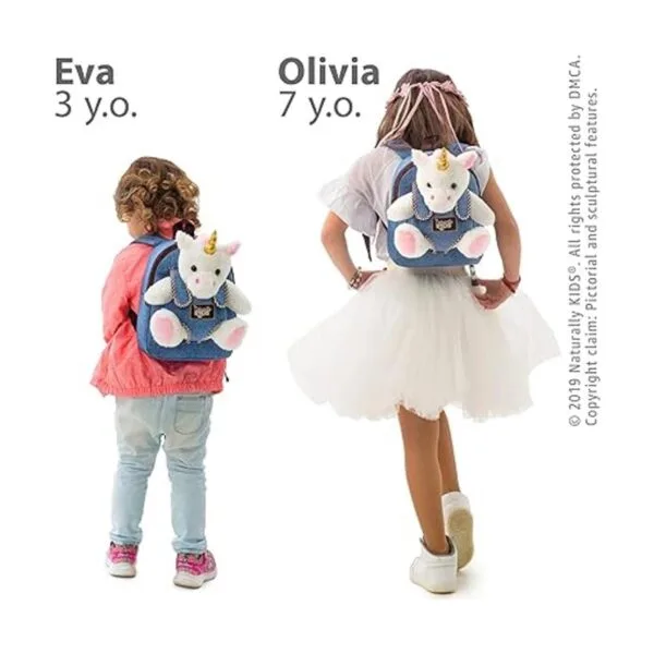 Naturally KIDS Mochila pequeña de unicornio para niñas