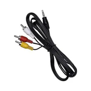 HQRP Cable de audio y video AV de 0.138 in a 3 RCA_2