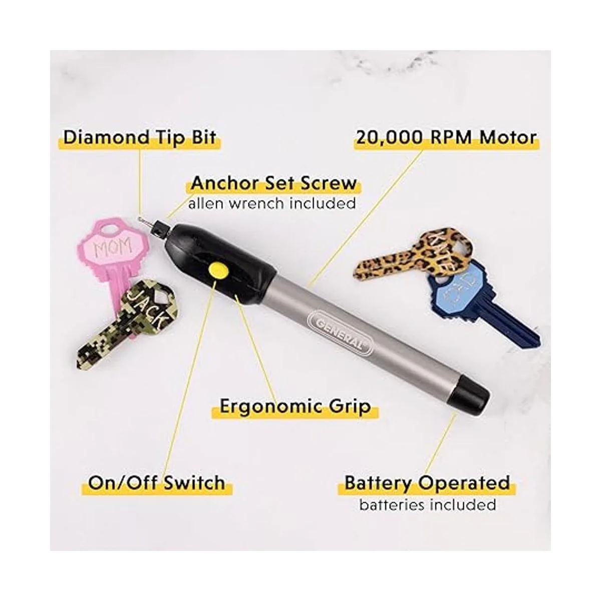 General Tools 505 Taladro Grabado de precisión con punta_3