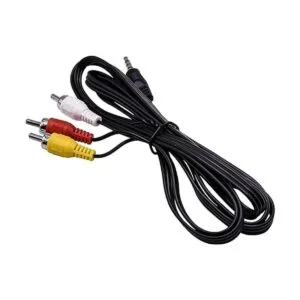 HQRP Cable de audio y video AV de 0.138 in a 3 RCA_3